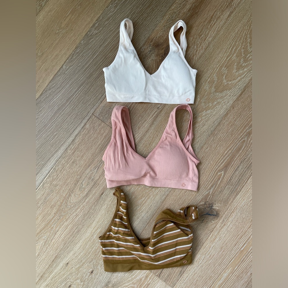 Danskin Seamless Ribbed Bralettes, Set of 3 Size L